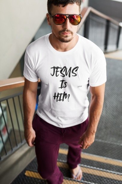 "Jesus Is Him" Short Sleeve White T-shirt